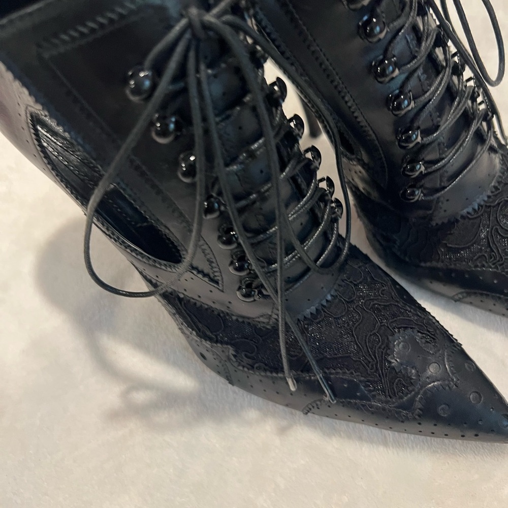 Givenchy Paris Elegant Black Lace-Up Boots